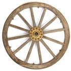 Original British Victorian Era Cannon Wagon Wooden Wheel- 36 Inch Diameter