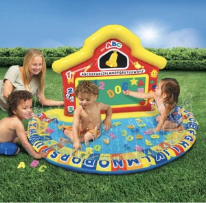 Banzai Jr School Splash Inflatable Educational Learning Water Play Mat, Ages 3+_ - Picture 1 of 11