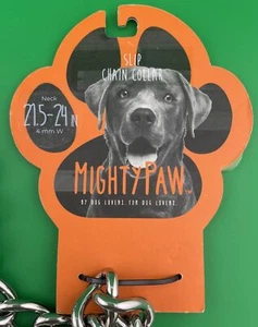 Mighty Paw Slip Collar - Premium Stainless Steel Choke Collar / NECK 21.5-24 In - Picture 1 of 5