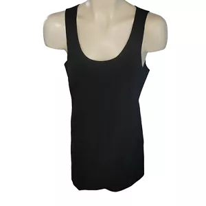 Vestido sin mangas Theory negro cuello redondo talla 8 - Imagen 1 de 7