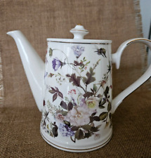 New Grace's Teaware Teapot & Lid Porcelain Floral With Bees & Butterflies