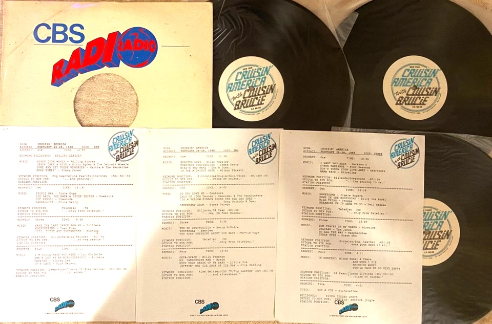 2/26/88 COUSIN BRUCIE'S 3 HR CRUSIN' AMERICA 50's-70's, INTERVIEWS/FEATURES - Image 1 of 1