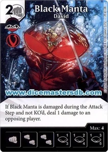 Black Manta David #39 - Justice League - DC Dice Masters - Picture 1 of 1