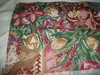  TAPESTRY / UPHOLSTERY  FABRIC 1 PIECE 1/2 YARD FLORAL MULTICOLOR NEW  - Image 1 of 4