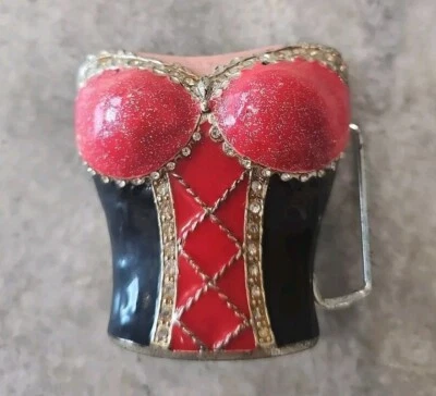 VINTAGE Metal Corset Womens Belt Buckle Western Waist Belt Handmade VHTF  - Image 1 of 4