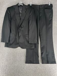 Circle S Suit Adult 44 Long Black Pants 36X32 Black Western Cowboy Dallas TX Men