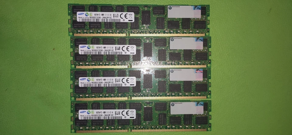 Samsung DDR3 64GB(4x16Gb) PC3-14900R M393B2G70DB0-CMAQ2M Server Memory RAM - Photo 1/1