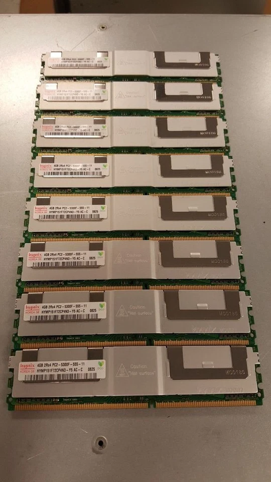 32GB QTY 8 X 4GB MEMORY DELL POWEREDGE 1950 2950 2900 DR397 HYMP151F72CP4N3-Y5 - Image 1 of 1