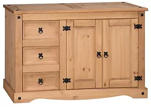 Corona Sideboard Low 2 Door 3 Drawer Solid Mexican Pine by Mercers Furniture® - Picture 1 of 9