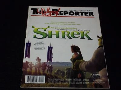 2002 JANUARY 8 THE HOLLYWOOD REPORTER MAGAZINE - SHREK COVER - L 16327 - Image 1 of 2