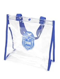 ZETA PHI BETA  SORORITY CLEAR CROSS BAG 1920 Clear Stadium Bag - Picture 1 of 1