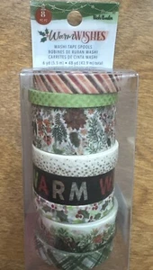 Cinta Washi American Crafts 8 piezas vacaciones invierno Navidad acentos Vicki Boutin - Imagen 1 de 6