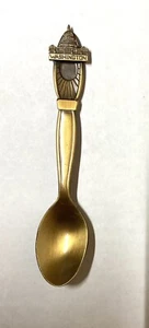 CUCHARA DE RECUERDO DE COLECCIONISTA DE LATÓN - DISEÑO DE EDIFICIO DEL CAPITOLIO DE WASHINGTON - Imagen 1 de 4