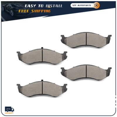 4 Pcs Front Ceramic Brake Pads For Jeep Wrangler Cherokee TJ 1998-2000 2001 - Image 1 of 4