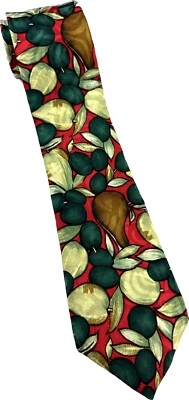 Italiano Gian Franco Ferretti Seda 58”x3.5” Brillante Diseño Floral Fruta Foto 1 de 4
