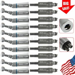 SEASKY Dental slow speed handpiece contra angle Push for NSK Air motor 4 HOLE - Picture 1 of 11