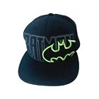Six Flags Batman Hat Cap Snap Back Green Batman Raised Embroidery Logo