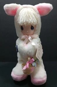 Applause Precious Moments HONEY BUNNY Plush Easter Tiffany Doll 1993 New w/STAND - Picture 1 of 8