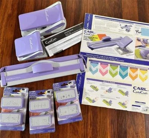 Lot: CARLA CRAFT Paper Art Scrapbooking Punches Mega Punch Aid Border Gauge CARL - Picture 1 of 15