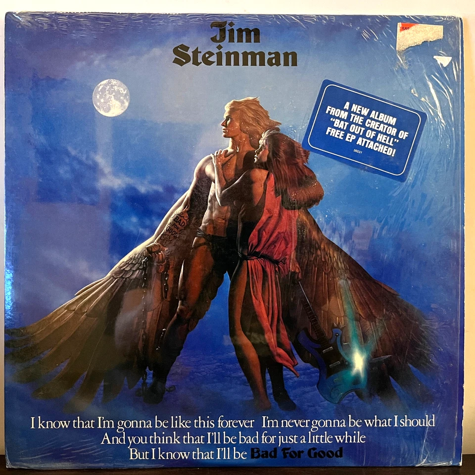 JIM STEINMAN - Bad For Good (w/ 7" EP) (1981) - 12" Vinyl Record LP - EX - Image 1 of 4