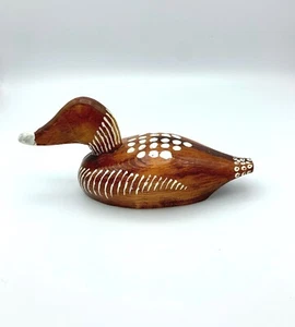 Acentos de madera pintados a mano de pato hermoso acabado - Imagen 1 de 12