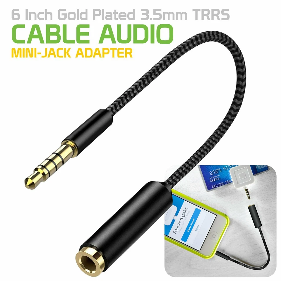 Cellet TRRS 3.5mm Aux Audio Adapter Male to Female Slim Headphone Jack Cable - Image 1 of 4