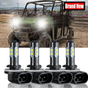 4x For Polaris Ranger RZR 500 570 700 800 LED Headlight 6500K Bright White Bulbs - Picture 1 of 24