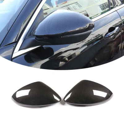 2PCS Carbon Fiber Style Side Mirror Cover Cap For Alfa Romeo Stelvio 2017-2020 - Image 1 of 4