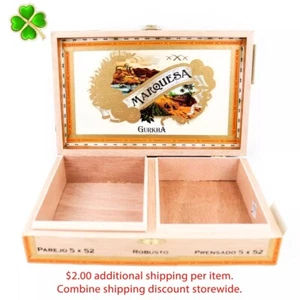 Gurkha Cellar Marquesa Robusto 5 x 52 Caja de cigarros de madera vacía 9,5" x 6,25" x 2" - Imagen 1 de 12