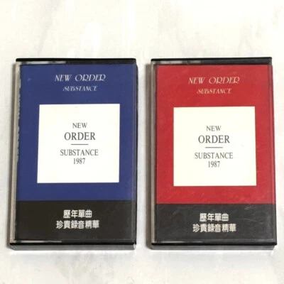 New Order 1987 Substance (I+II) Taiwan Edition Cassette Tape x 2 w/ Promo Insert - Image 1 of 4