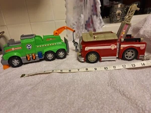 Paw Patrol Spinmaster Rescue Truck Plus A Marshall Firetruck - Picture 1 of 18