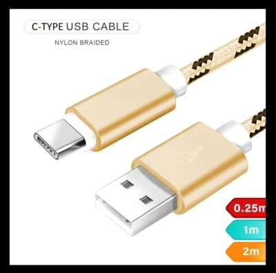 C-Type Tiger Braided Charging & Data Sync Cable for Samsung Galaxy A-series LOT - Image 1 of 4