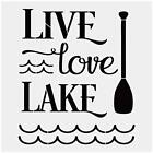 Live Love Lake Wave Alphabet Large Letter Stencil for Painting on Wood Canvas...