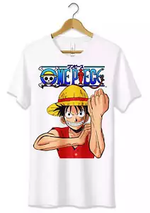 T-Shirt Rubber Cappello di Paglia Maglietta Luffy Anime One Piece S M L XL XXL - Picture 1 of 5