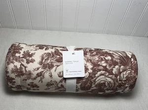 Mantel de algodón orgánico Pottery Barn Sorrel Toile ~ 70” W x 126” L ~ palo de rosa - Imagen 1 de 5