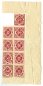 Wurttemberg Official Stamp Sc O28 block of 9 w/selvage mint never hinged - Picture 1 of 2