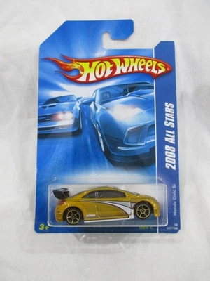 Hot Wheels 2008 All Stars Honda Civic SI Gold Variation sellado en tarjeta Foto 1 de 4