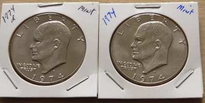 1974pd Mint Eisenhower Dollars (2P3,4) mint Eisenhower Dollars - Image 1 of 4