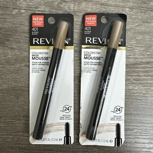 Lot of 2 Revlon ColorStay Brow Mousse 401 Blonde - Picture 1 of 2