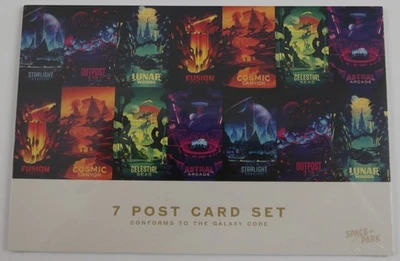 Space Park Promo (7) Post Card Set - NEW SEALED - Keymaster Games - postcard - Image 1 of 2