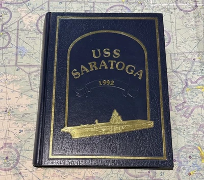 Vintage US Navy Cruise Yearbook USS Saratoga CV-60 Med Cruise 1992 - Image 1 of 4