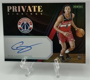 Bub Carrington 2024-25 Panini Prizm Deca Private Signings RC Rookie On-Card Auto - Picture 1 of 2
