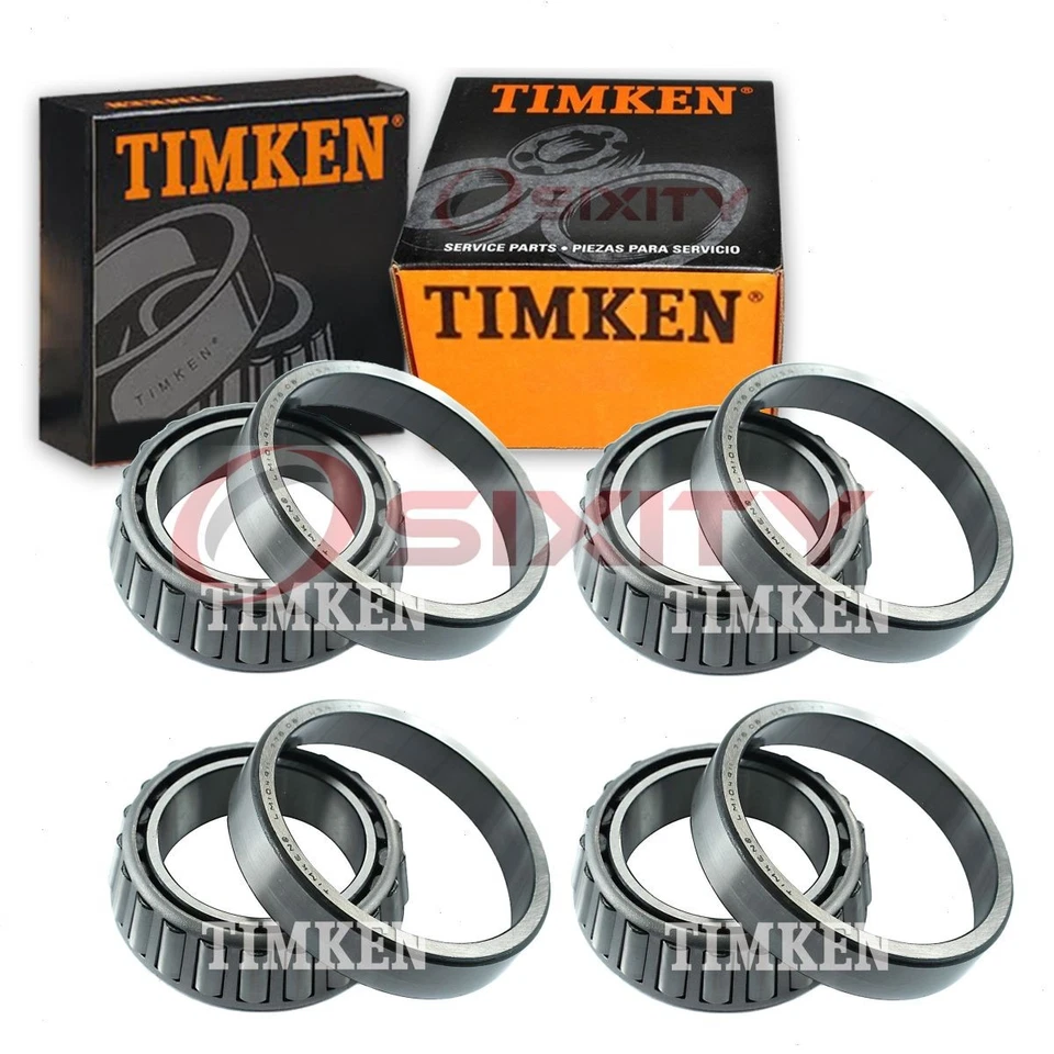 4 pc Timken Rear Wheel Bearing and Race Sets for 1995-1998 Dodge B3500 tj - Image 1 of 4