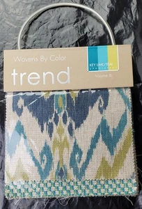 Trend Wovens by Color Teal Upholstery Cloth Swatch Samples Fabric Book Vol III - Picture 1 of 11