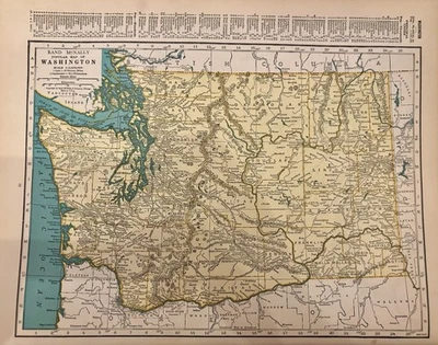 Mapa Atlas Original Antiguo 1944 Washington, Virginia - Página Rand McNally De Colección Foto 1 de 2
