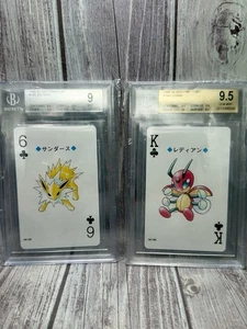 2 Lot Set 1999 Pokemon Lugia Poker Set 135 Jolteon & 166 Ledian BGS 9 / 9.5 - Picture 1 of 8
