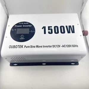Inversor de potencia de onda sinusoidal pura 1500W con pico 3000W, convertidor de CA de 12V a 120V - Imagen 1 de 14