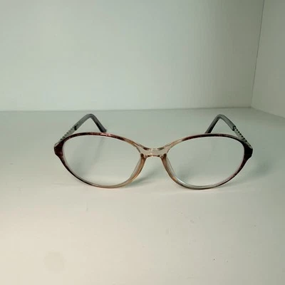 Monturas de gafas ovaladas rosa plata para mujer brazos trenzados 135 mm monturas solamente Foto 1 de 4