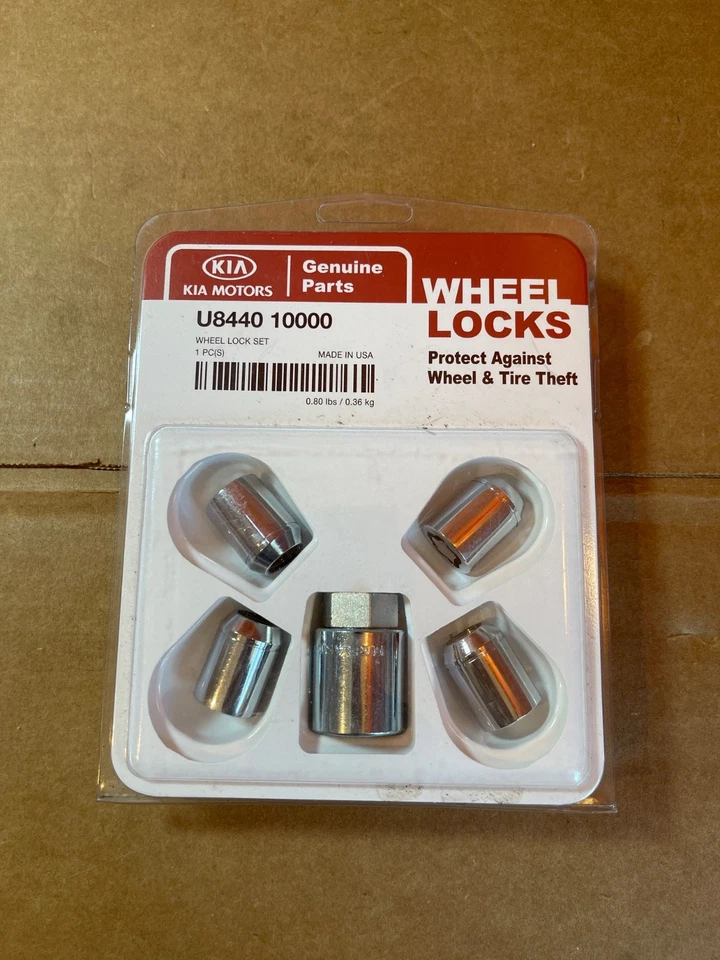 NEW Wheel Locking Lug Nut Kit 16-24 Kia EV6 Forte Rio Sorento U8440-10000 OEM - Image 1 of 3