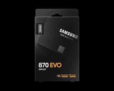 Interne SSD Festplatte SAMSUNG 500GB 870 EVO 500 GB 2.5 Zoll SATA 3D - Bild 1 von 4